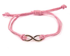 Pink Infinity <b>Bracelet</b> <b>Rope</b> <b>Bracelet</b> Handmade Happiness - Product Image 1