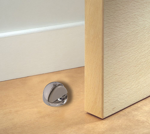 Door Stop Hotel Dome Shaped Floor Mounted Metal Rubber Door Stopper - Product Image 3