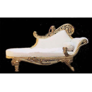 Chaise en bois et laiton au Style victorien, élégant canapé pour mariage, sculpture dorée, en métal, nouveau design - Product Image 1