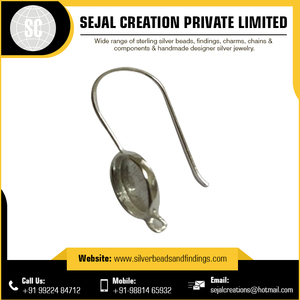 925 Earwire de plata esterlina con bucle Suministro a granel de alta calidad para la fabricación de joyas Ganchos para pendientes Hallazgos de joyería - Product Image 2