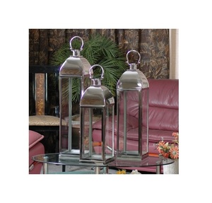 Elegante Portavelas de Acero Inoxidable y Metal Pulido Hecho a Mano, Apto para Bodas, con Vidrio para Iluminación - Product Image 5