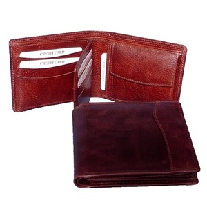 กระเป๋าใส่เหรียญหนังแท้ของผู้ชายกระเป๋าสตางค์สั้นเปิดปิดทำจากโพลีเอสเตอร์ลายโลโก้ตามสั่ง - Product Image 1