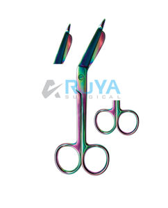 Tijera quirúrgica profesional con revestimiento de Plasma, 5,5 ", acabado arcoíris, acero inoxidable, multicolor, CE ISO - Product Image 1