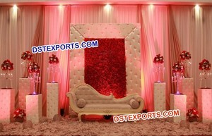 Prominent Leather Panel Stage <b>Decoration</b> <b>Wedding</b> Western Leather Panels Stage Asian <b>Wedding</b> Splendid Look Back <b>Walls</b> - Product Image 6