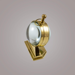 Horloge à bille analogique nautique en laiton durable Base d'étagère de bureau de table en verre de 2 pouces pour bureau Graduation de Noël Cadeau d'entreprise fait à la main - Product Image 2