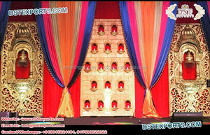 Wedding Stage <b>Flowered</b> Backdrop <b>Panel</b>, Wedding Stage Fiber Carved <b>Panel</b> Backdrop, Indian Wedding Fiber Backdrop - Product Image 4
