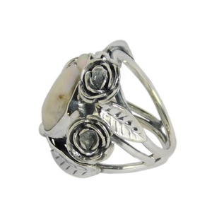 แหวนพลอยมุกน้ำจืดที่มีชื่อเสียงทำด้วยมือแหวนเงินสเตอร์ลิงเครื่องประดับ925 - Product Image 3