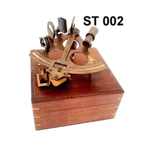 Đồng thau trang trí hải lý micromet sextant với hộp tùy chỉnh bán buôn handmade thanh lịch cổ điển thiết kế cho biển