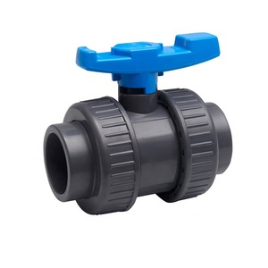 PVC plastic socket double union ball valve