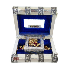 Thiết Kế Cổ TAJ MAHAL, Hoàn Thiện Kim Loại Bạc, Hộp Quà Tặng Trang Sức Thủ Công Bằng Gỗ (6.5 "X 4" X 2 "INCH) - Product Image 6