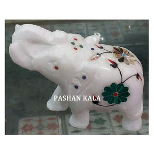 Figura de elefante de mármol para decoración del hogar, hermoso maletero - Product Image 1