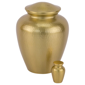 Urna de cremación de aluminio naranja para adultos, urna de cremación de latón con caja y bolsa de terciopelo, urna asequible, Brassworld, India - Product Image 4