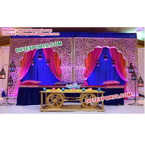 แผงโค้งสำหรับเวทีงานแต่งงานสไตล์มุสลิม mhandi Sangeet เวทีกลางคืนงานแต่งงาน mahiyaan mehandi เวที USA ขายส่งของตกแต่งงานแต่งงาน - Product Image 1