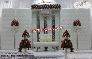 Prominent Leather Panel Stage <b>Decoration</b> <b>Wedding</b> Western Leather Panels Stage Asian <b>Wedding</b> Splendid Look Back <b>Walls</b> - Product Image 2