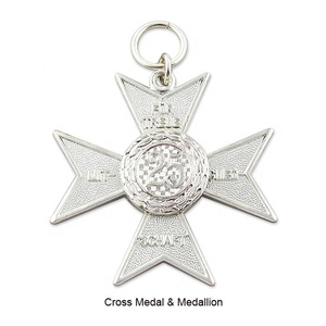 ราคาถูกที่กำหนดเอง3Dข้ามดาบโลหะรางวัลเหรียญ - Product Image 6