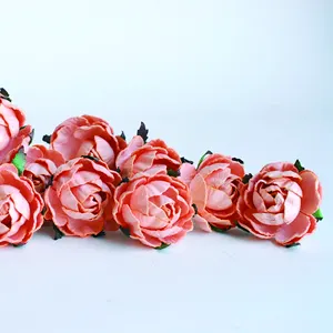 DIY Paper Flowers Peony Roses Gifts Decorative Poinsettia Flowers Peonies Cut Flowers Artificial Wedding Favors Plant