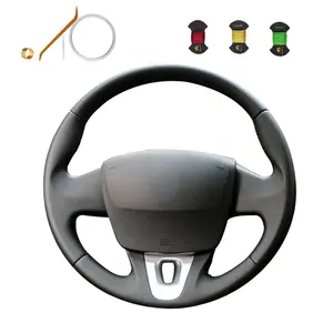 Custom High Quality DIY Handing Sew Steering Wheel Cover für Renault Fluence ZE für Renault Kangoo für Renault Scenic