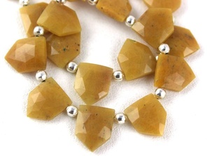 Cuentas de Briolette facetadas para fabricación de joyas, 1 hebra, GEMA de Aventurina amarilla Natural - Product Image 6