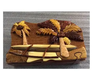 HAWAI WOODEN BOX/ WOODEN PUZZLE BOX FOR HAWAII MARKET(0084587176063 WS)