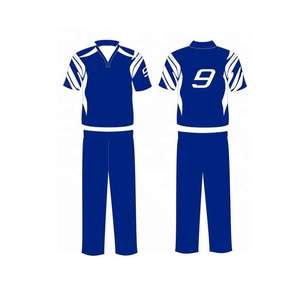 Kit deportivo de críquet de dos piezas personalizado unisex Método de impresión digital de sublimación impresa de poliéster barato para adultos y niños - Product Image 3