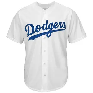 Dodged — maillot de Baseball pour hommes, blanc, par Sublimation