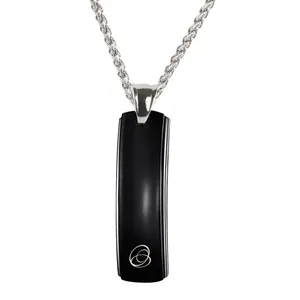 D015时尚珠宝锗磁性豪华电气石能源动力男士黑色珠宝项链