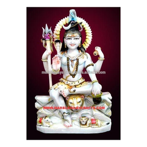 Makrana Marble Shankar Statue, White Marble Shiva Statue - Product Image 1