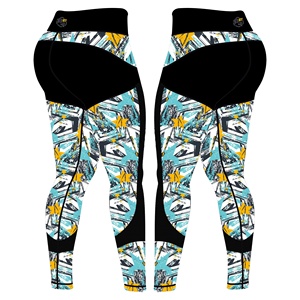 Pantalones de yoga personalizados de cintura alta con diseño cruzado Transpirable de secado rápido Cintura elástica Spandex/Leggings de poliéster - Product Image 2