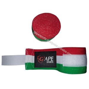 ผ้าพันมือชกมวยคุณภาพสูง GAPE SPORTS รุ่น HW-0012 ขายส่ง ผลิตจากผ้าฝ้าย/โพลีเอสเตอร์ 100% ยืดหยุ่น รับทำโลโก้ตามสั่ง แบบ OEM สำหรับข้อมือ - Product Image 2