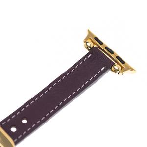 Correa de cuero genuino clásica de acero inoxidable con logotipo personalizado Vintage Premium OEM para Apple Watch Band para hombres y mujeres Smartwatch - Product Image 4