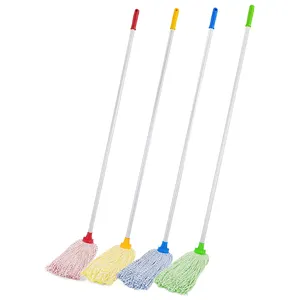 Super cleaning effect commercial industrial washable microfiber round head floor mop with premium aluminium handle