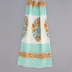 Femmes blanc bloc imprimé concepteur coton en gros écharpe étole Dupatta 100X250 Cm - Product Image 4