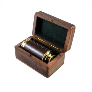 Télescope nautique en alliage de laiton décor classique de style antique SAINT421 monoculaire en verre métallique dans une boîte en bois cadeau de nouveauté fait à la main - Product Image 5