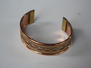 <b>Magnetic</b> Therapy Bracelet Steel Wave Brass Design Copper <b>Magnetic</b> Bracelet Health Benefit Featuring Pear Diamond Diamond Pearl - Product Image 5