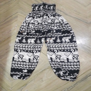 Pyjama imprimé éléphant en rayonne pyjama harem éléphant imprimé pour la vente en gros pantalons imprimés en rayonne de l'inde vente en gros - Product Image 1