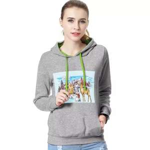 Vêtements d'extérieur décontractés pour femmes Gym Wear Sporty Design Doublure chaude Poches fonctionnelles Fitness Haute qualité Vintage Pull à capuche pour femme - Product Image 3