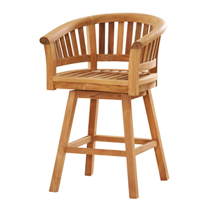 เก้าอี้ไม้สักแบบโมเดิร์นเก้าอี้หมุนครึ่งตัวเก้าอี้รับประทานอาหารโค้งสบายเฟอร์นิเจอร์กลางแจ้งงานอีเวนท์ร้านอาหารโรงแรม - Product Image 1