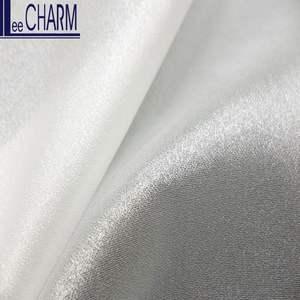 Tissu en organza tissé brillant à paillettes 100% polyester LCSH047 Taiwan, largeur 57/58 pouces, poids 75g/y pour robes de mariée et vêtements - Product Image 4