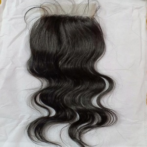 Cabello de un solo donante Genius trama cabello humano virgen crudo cierre Frontal correas ajustables 360 encaje cabello virgen cuerpo indio ondulado - Product Image 1