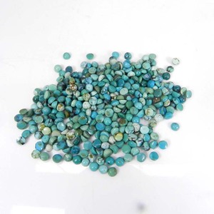 Gema Natural turquesa tibetana, cabujones redondos de 3mm, Gema suelta - Product Image 1