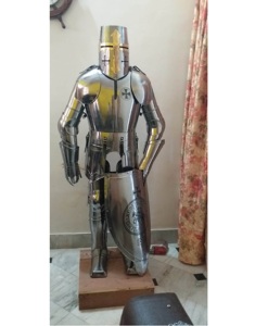 Armadura de cuerpo completo, traje de caballero Medieval, armadura, producto de alta calidad utilizado en museo de plata - Product Image 5