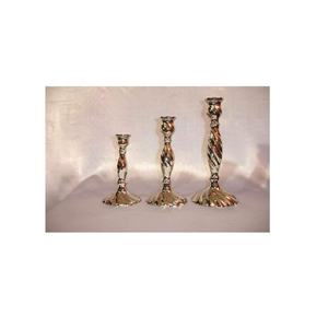 Vantage Fancy Lot de 3 bâtonnets de bougie de table de luxe modernes avec finition nickel pour la décoration de la maison et le salon - Product Image 2