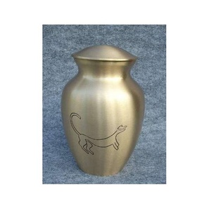 มาใหม่ทองเหลืองCremation Urnที่กําหนดเองGoldสําเร็จรูปแกะสลักโลหะUrnsงานศพสําหรับเถ้าและความทรงจําStorage Urn - Product Image 1