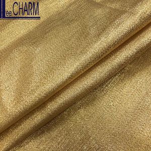 Tissu décoratif uni doré tissé à Taïwan LCSH074, largeur 60 pouces, polyester/nylon, pour robes, costumes, vêtements, jupes - Product Image 6