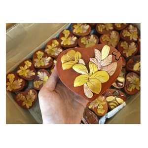 Hawaiian Style <b>Wood</b> <b>Keepsake</b> Jewelry Puzzle <b>Box</b> Swimming Turtle (Sandy 84587176063) - Product Image 3