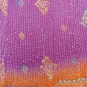 Colección de alta calidad, venta al por mayor, edredón kantha hecho a mano raro, Manta de algodón cosida a mano única, colcha reversible India - Product Image 3