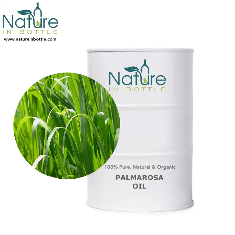 कार्बनिक भाप आसुत Palmarosa आवश्यक तेल | Cymbopogon Martinii जड़ी बूटी तेल-100% शुद्ध और प्राकृतिक-थोक थोक मूल्य