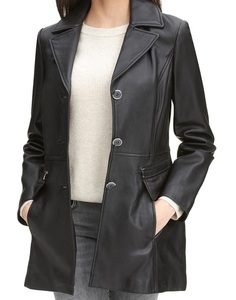 Chaqueta de moto de cuero de piel de oveja de otoño para mujer con estilo, Tops con cremallera de talla grande, ropa de abrigo de moda para mujer, venta al por mayor - Product Image 2