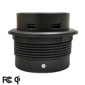 QI-02M无线充电器和弹出式USB集线器家具