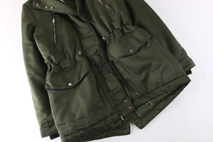 Women Custom Light Padded Parka Jacket <b>with</b> Fur Detachable <b>Hood</b> - Product Image 2
